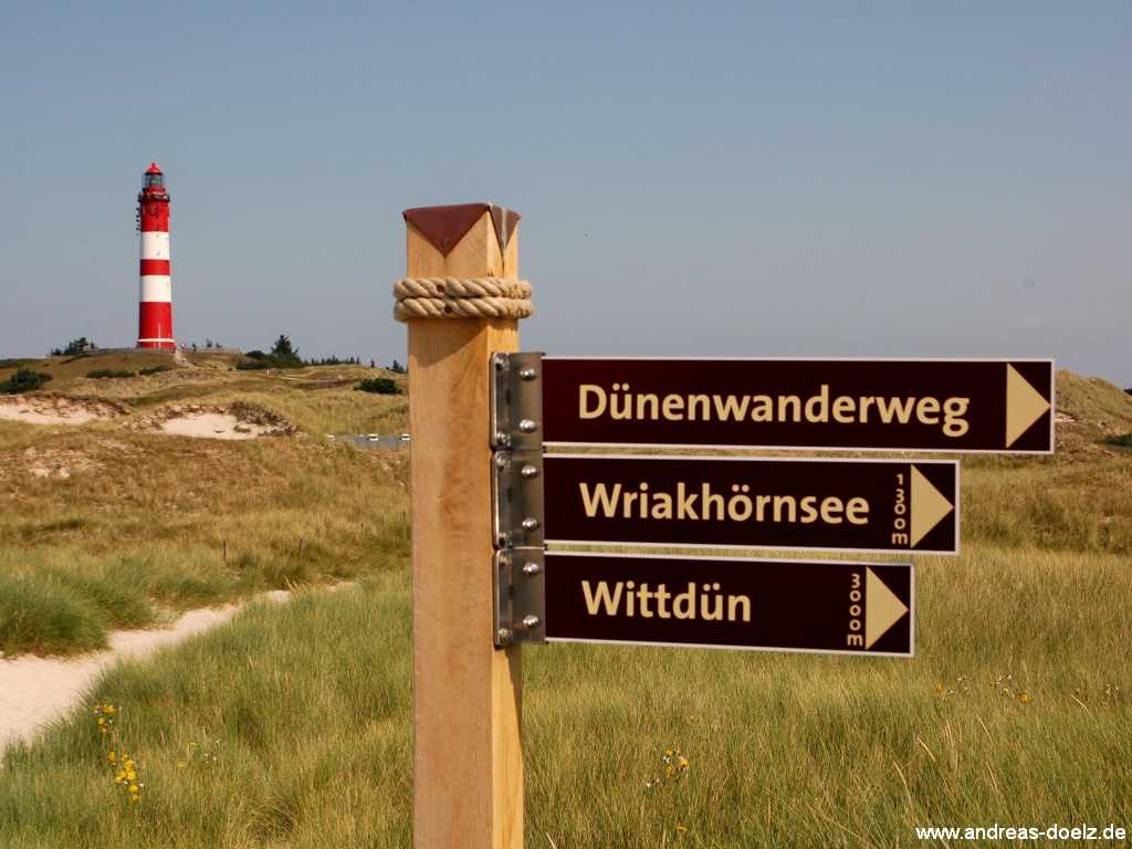 Dünen Wanderweg Leuchtturm Wriakhörnsee Amrum Bild02