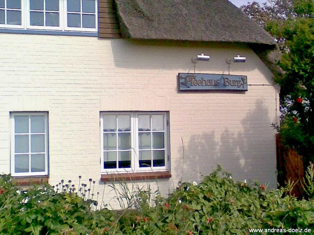 Der Eingangsbereich zum fr&uuml;heren Teehaus Burg