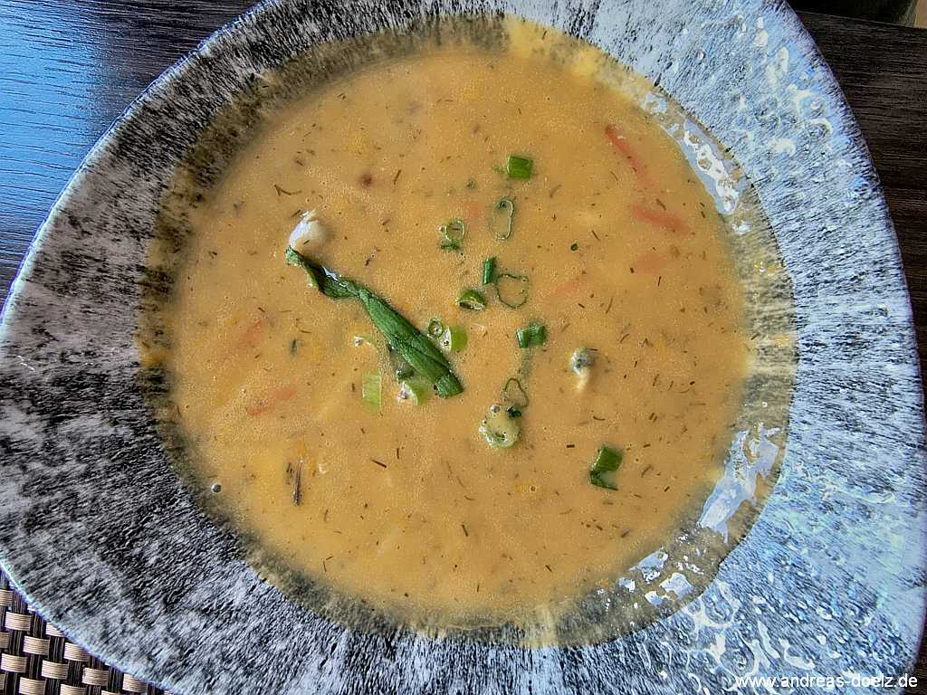 Fischsuppe im Wittd&uuml;ner Restaurant Seefohrerhus