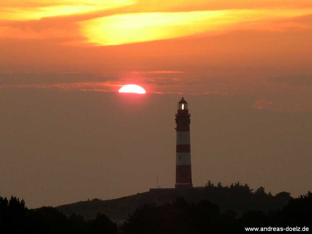 Sonnenuntergang Leuchtturm Amrum Bild02