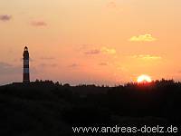 Sonnenuntergang Leuchtturm Amrum Bild07